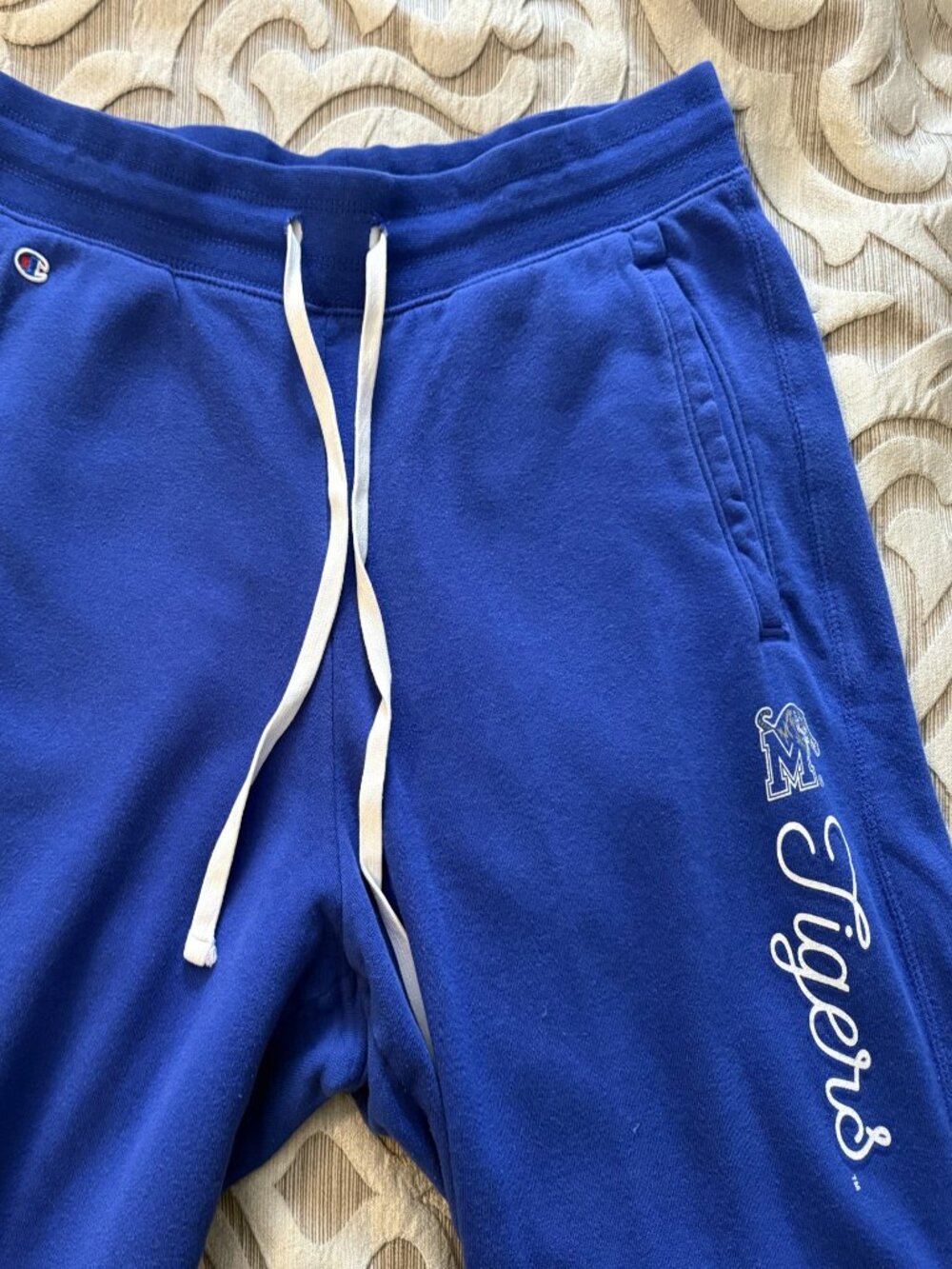 University of Memphis Tigers Champion Men's XL Royal Blue Joggers Sweatpants